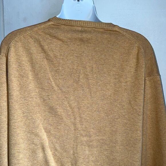 JOS. A. BANK Goldenrod Pima Cotton Vneck Sweater-XL - Picture 5 of 8